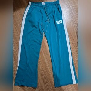 Victoria's Secret PINK Y2K Teal Flared Boyfriend Style Sweatpants Size XS *Flaw*